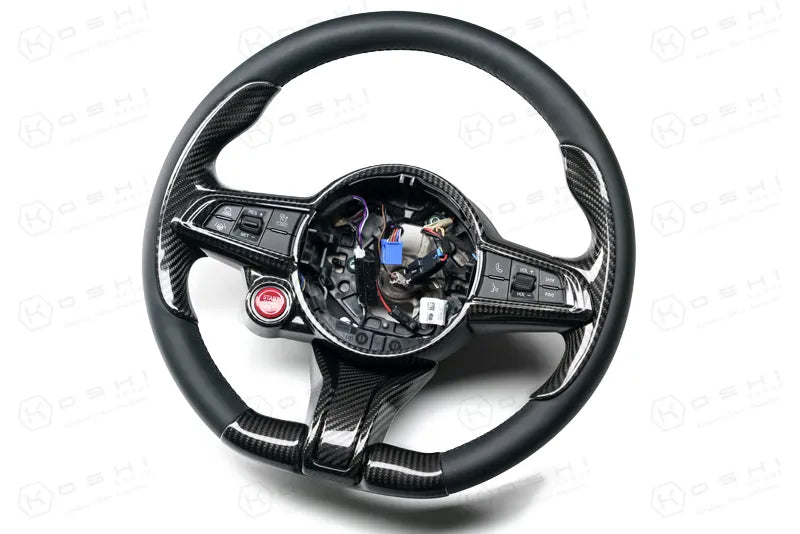 Alfa Romeo Giulia / Stelvio Steering Wheel Cover 2020-ongoing - Carbon Fibre - TMC Motorsport