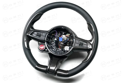 Alfa Romeo Giulia / Stelvio Steering Wheel Cover 2020-ongoing - Carbon Fibre - TMC Motorsport