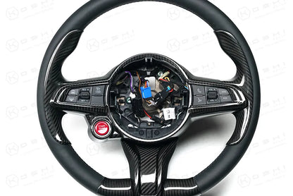 Alfa Romeo Giulia / Stelvio Steering Wheel Cover 2020-ongoing - Carbon Fibre - TMC Motorsport