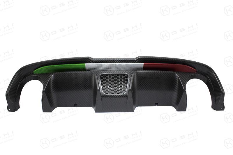 Abarth 500 Double Exhaust Diffuser 595 Style - Carbon Fibre - Abarth Tuning