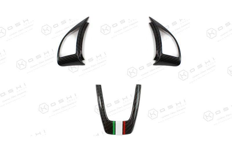 Abarth 500 Steering Wheel Cover Kit - Carbon Fibre - Abarth Tuning