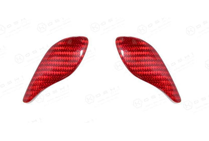 Abarth 595 Steering Wheel Thumb Grips Cover - Carbon Fibre - Abarth Tuning