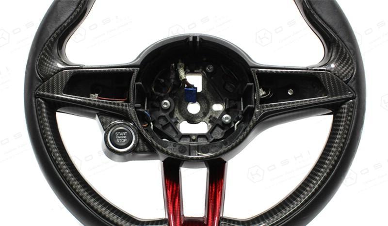 Alfa Romeo Giulia QV / Stelvio QV Steering Wheel Trim - Carbon Fibre - TMC Motorsport