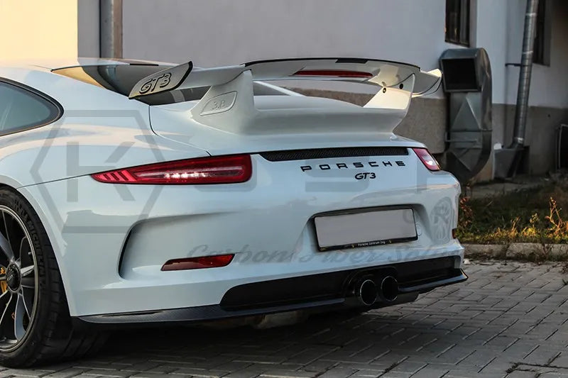 Porsche 911 GT3 Rear Spoiler Side Plates Wings - Carbon Fibre - TMC Motorsport
