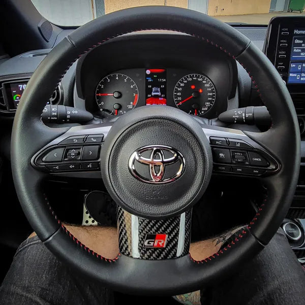 Toyota GR Yaris Lower Part Steering Wheel Cover - Carbon Fibre - TMC Motorsport